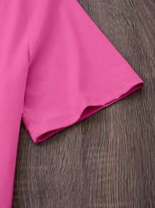 DrmWander Camiseta de moda de manga corta y cuello redondo para mujer, top ideal para vacaciones, adecuado para el verano