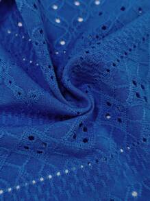 Breezaya Áo hai dây ren trơn màu mùa hè cho nữ - Màu xanh ngọc - Xem 3