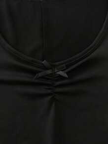 SHEIN Explorewe 女童蝴蝶结装饰修身休闲连体衣