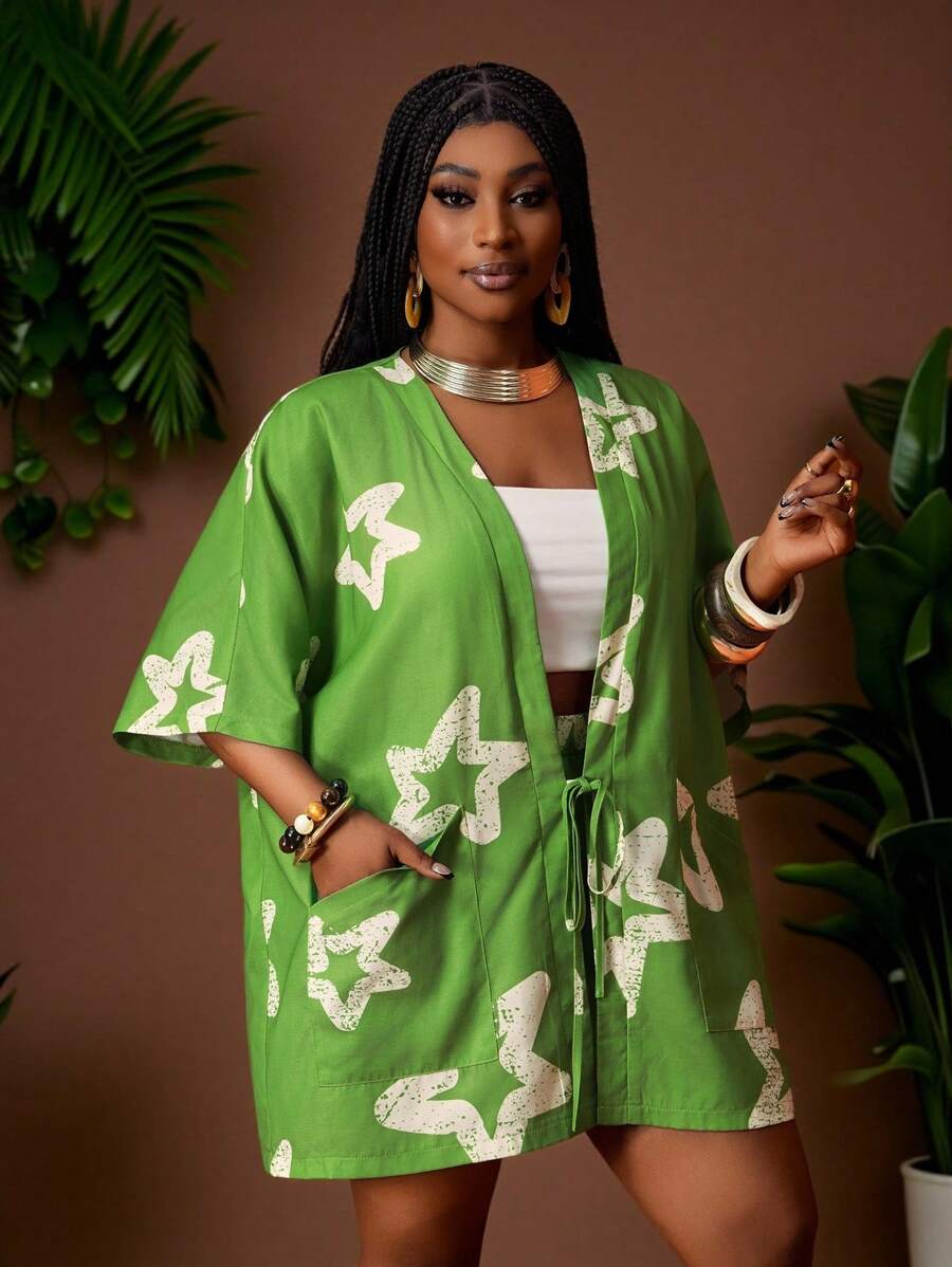 Slaydiva 2025 New Summer Outfits For Women, Exclusive Resort Casual Green Loose Woven