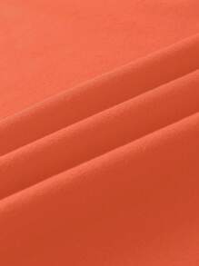 大码休闲橙色字母限量版T恤热销钻石图案圆领上衣休闲图案T恤女式上衣 - 橘色 - 查看 5