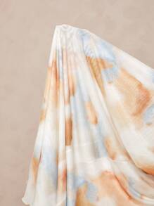 Lumalex 高腰度假海滩时尚褶皱优雅女神性感连衣裙女