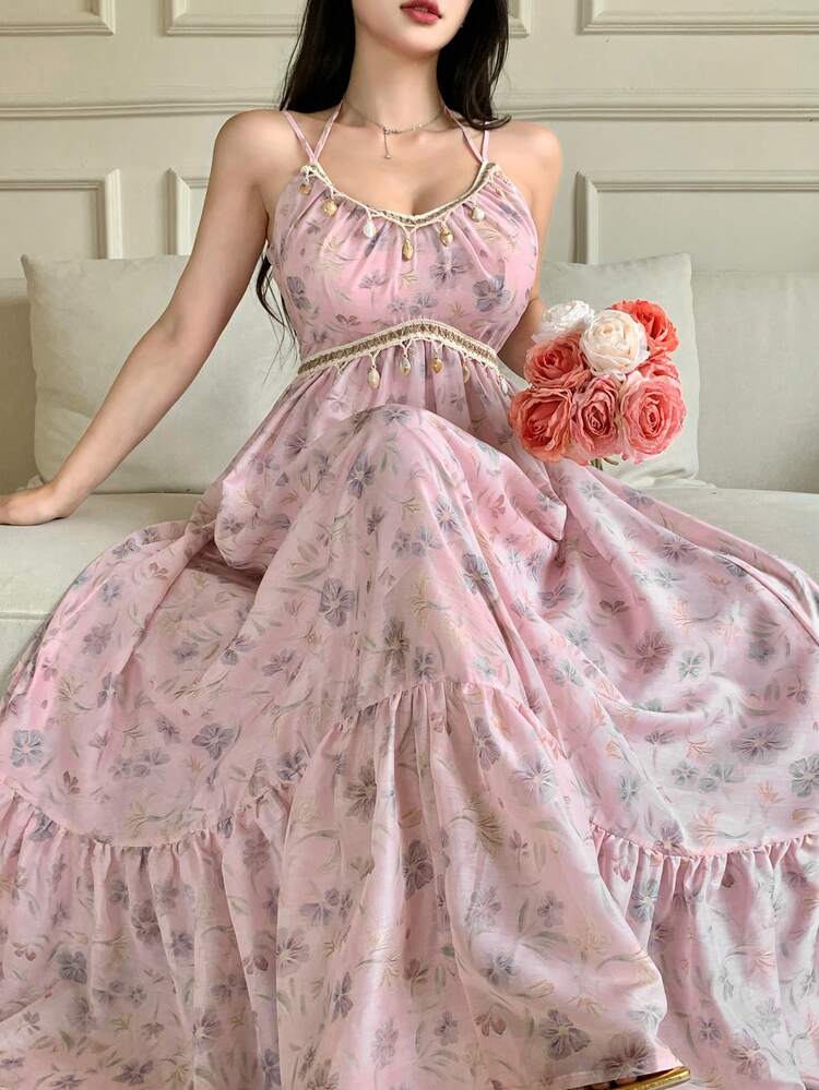 New Summer Women's Floral Print Elegant Long Dress Cruise Outfit For Women Boho