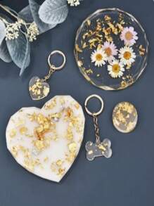 SHEIN Basic living 10g 金属箔片，适用于美甲、绘画、工艺品、树脂首饰制作、DIY 工艺品、粘液和树脂首饰制作 - 金色 - 查看 4