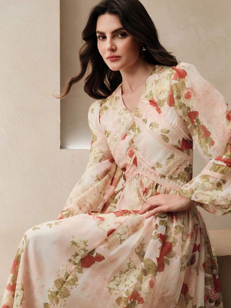 Holiday & Festival Long Sleeve Aline Dress, Elegant Long Sleeve Womenswear, Spring/Summer