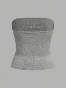 SHEIN EZwear 女士夏季休闲纯色抹胸 - 彩色 - 查看 8