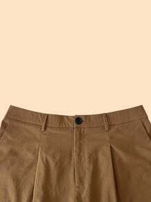 SHEIN LUNE CURVE Set de 2 piezas para mujer: Camisa de manga corta con cuello y shorts de verano - Multicolor - Ver 6
