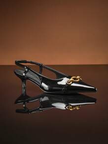 SHUZIA Women's Minimalist Comfortable Heels - Black - View 3