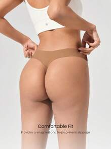GLOWMODE 2 paquets de culottes-tanga sans couture, respirantes et légères, évacuant la transpiration, à taille basse, pour un port quotidien et les séances d'entraînement