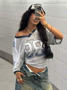 StreetHx 街头服饰女装夏季大字母印花短袖T恤