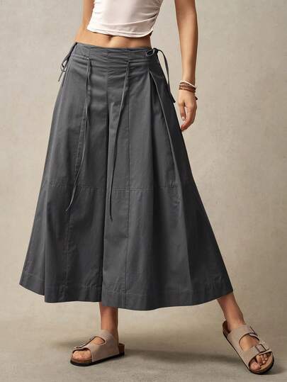 Bohemela 女士纯色宽松休闲阔腿裤，度假风格