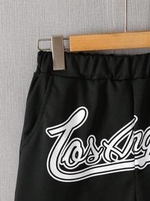 1 Pc Teen Boy Los Angeles #23 Print Athletic Fashion Casual Basketball/Football/Beach Shorts, Spring/Summer