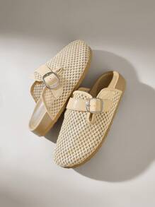 Solecia Women's Casual Versatile Minimalist Hollow Flat Loafers - Apricot - View 6