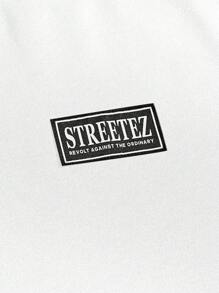 AXEPEAK Men's Loose-Fit Drop Shoulder Casual Knit T-Shirt, Suitable For Daily Wear, Streetwear Friendly - White - View 3