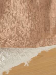 Genkimix Kids 女孩情人节两件套，荷叶边领印花 T 恤和直筒松紧腰短裤，休闲夏装