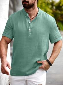 Manfinity Homme Manfinity Nomadique 男士休闲棉麻衬衫夏季横领 Polo 衫 男士衬衫 男士 Polo 衫 男士衬衫 Polo 男士 Polo 衫 男士衬衫 Polo 男士夏季服装 男士服装 男士 Polo 衫 男士夏季上衣 男士 Polo 衫