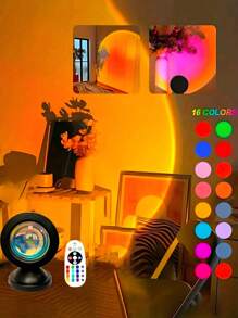 1 件 LED 日落氛围灯 - 营造温馨氛围，非常适合客厅装饰、卧室氛围照明、节日装饰、礼品、节日庆典、锚点背景图像