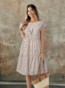 LUNE Vestidos de verano para mujer, vestidos vintage para mujer, vestidos de verano para mujer, vestidos de verano para mujer, vestidos midi para mujer - Multicolor 5 - Ver 8