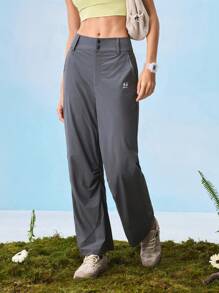 In My Nature 女士时尚灰色宽松休闲登山裤，带口袋 - 深灰色 - 查看 4