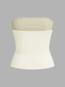 SHEIN EZwear 女士夏季休闲纯色抹胸 - 彩色 - 查看 6