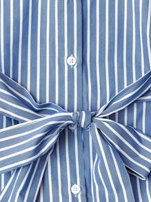 Franclia Women Sleeveless Striped Minimalist Multi-Functional Dress - Blue - View 2