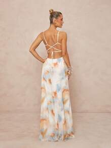 Lumalex 高腰度假海滩时尚褶皱优雅女神性感连衣裙女