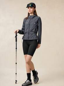 OutZeal SunProof UPF50+ Lightweight Hooded Sun Protection Jacket Women - Navy Blue - View 8