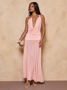 SHEIN BAE Abito smanicato in tinta unita, di stile elegante per l'estate