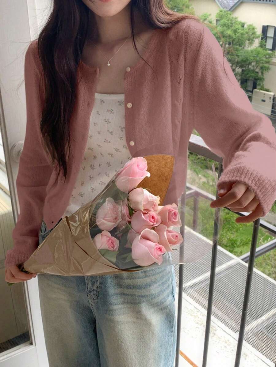 DAZY Cárdigan ligero y holgado para mujer con un toque juvenil