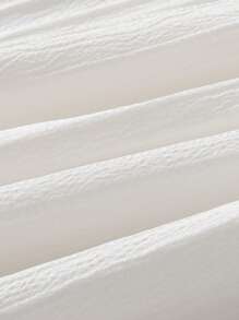 Young Girl' Elegant Sleeveless Solid Color Ruffle Hem Dress - White - View 6