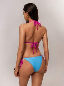 Forever 21 Spring & Summer Outfit Women Valentine's Day/Elegant/Casual/Vintage/Festival Outfits/Easter/Tea Party Outfit/Basic/Rave Outfits Festival/Formal/Western/Cocktail/Spring Clothes/Birthday/Cute/Classy/Going Out/Vacation/2000s Style/Summer Beach Vacation Outfit/Low Waisted/Flower Pattern/Blue/Bikini Set