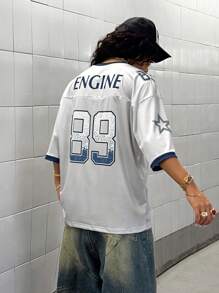 StreetHx 街头服饰女装夏季大字母印花短袖T恤