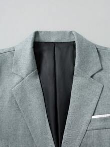 Manfinity Mode Men Plus Size Lapel Neck Casual Long Sleeve Suit Jacket
