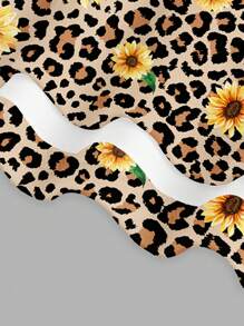 SHEIN EZwear Lässiges, minimalistisches figurbetontes Slip-Kleid in voller Breite, geeignet für den Sommer - Leoparden-Muster, Sonnenblumen-Muster, Springbreak, Coconutgirl, Mädchen-Ausflug, Musikfestival, Urlaubsoutfits, Sommer-Outfits, Gänseblümchen, Boho-Kleidung, geeignet für Ausgehen