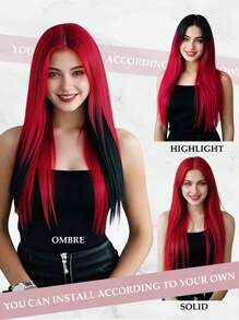 10 件装 100% 真人发丝接发 红色 25 克 18 英寸 丝滑无缝隐形 适合稀疏发质 女士 优质浓密发梢 健康真人发丝接发 隐形接发带 适合沙龙 - SRed - 查看 2