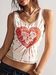 Bohemela BOHO Knitted Color Block Casual Fitted Women Camisole