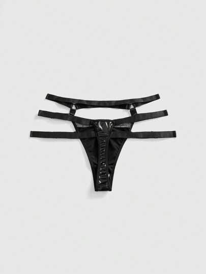 Goth Bragas talla grande góticas con cremallera y aberturas en la entrepierna