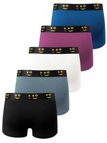 SHEIN Set de 5 calzoncillos tipo bóxer para adolescentes varones para el verano - Multicolor - Ver 2