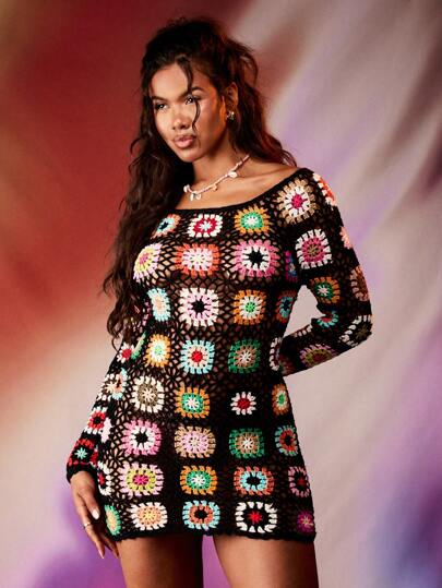white christmas dresses Crochet Gypsy Dress