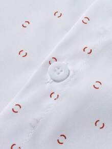 Manfinity Homme Camisa informal de manga corta con cuello abierto y estampado de moda de verano para hombre