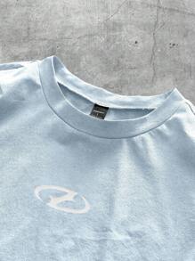 AXEPEAK Maglietta a maniche corte casual e morbida in maglia con effetto patchwork, adatta per il look da strada, per giovani uomini