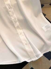 Franclia Blusa semplice casual da donna con collo tondo e maniche corte