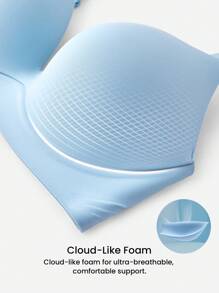 LUVLETTE Dream Curve Support+  Wireless Push Up T-Shirt Bra Blue Bra