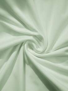 SHEIN Plus Size Women's T-Shirt With Letter Embroidery And Bow Decor - Mint Green - View 3