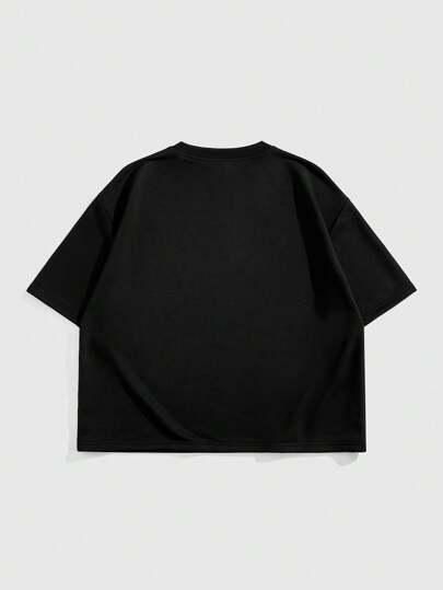 Street Life Men's Floral Print Loose Short Style T-Shirt, Vacation