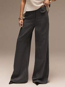 SHEIN Forever 21 Ropa de verano para mujer para baile de graduación/formal/playa/vacaciones/linda/uso occidental/casual de negocios/elegante/cumpleaños/salir/club/oficina/festival/rave/trabajo/elegante/concierto de música country/brunch/crucero/vieja riqueza/aeropuerto/modesta/iglesia/estilo hada/sexy/divertida/hippie/fiesta/Y2k/ropa de calle/años 2000/discoteca/graduación/invitada de boda/cóctel/vintage/ajustado/resort/hippie/ocasión/despedida de soltera/ropa de calle/vintage/años 90/tiro bajo/holgada/pierna recta/ancha/raya gris/pantalones