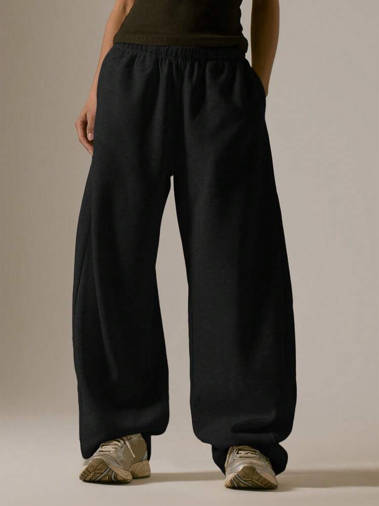 MUSERA Pantaloni della tuta con gamba dritta oversize, casual per vacanze, aeroporto, estate, laurea, ritorno a scuola, insegnanti, donna, autunno, primavera, vacanze - nero - Visualizzare 1