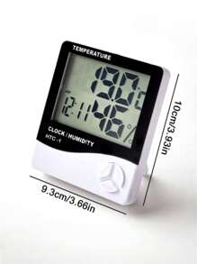 SHEIN 1pc White Digital Hygrometer Indoor Thermometer Humidity Meter Room Thermometer With Accurate Temperature Humidity Monitor Suitable For Home, Bedroom, Office, Greenhouse, Cellar