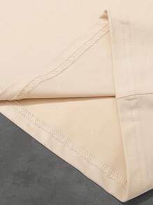 Manfinity Homme 男士扑克牌印花圆领短袖休闲T恤和抽绳腰短裤2件套男士两件套短裤套装男士服装男士T恤套装 - 卡其色 - 查看 7