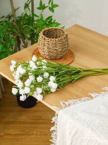 3 件装玫瑰仿真花人造花家居装饰，假植物，假玫瑰，带茎泡沫玫瑰，适用于婚礼 DIY 花束桌面装饰派对新娘送礼家居装饰，秋季装饰，房间，书桌，花园装饰，房间装饰用品（白色）圣诞节节日礼物 - 白色 - 查看 7